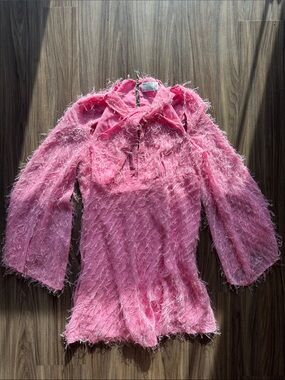 ASOS Pink Textured Mini Dress